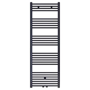 Boss&wessing Designradiator Nile Gobi 160x60 cm Geborsteld Mat Zwart midden-onderaansluiting
