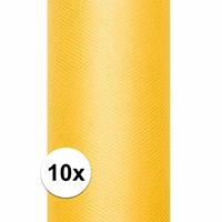 10x rollen tule stof geel 0,15 x 9 meter Geel
