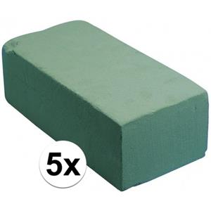 5x Steekschuim blokken 23 x 11 x 8 cm Groen