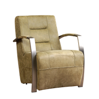 Gijs Meubels Leren fauteuil magnificent, bruin leer, bruine stoel