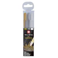 Bruynzeel Sakura Gelly Roll pennen goud/zilver/wit set a 3