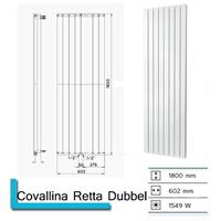 Boss&wessing Designradiator  Covallina Retta Dubbel 1800 x 602 mm (13 kleuren)