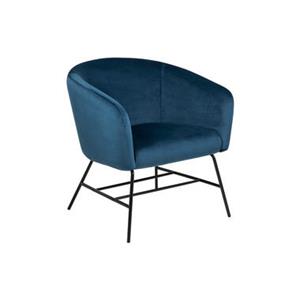 Liv FauteuilJessie' Velvet, kleur donkerblauw