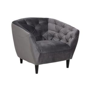 Liv FauteuilLoes' Velvet, kleur donkergrijs