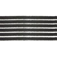 10x chenilledraad zwart 50 cm Zwart