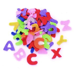 Hobby vilt 150 gekleurde vilten letters 2,5 cm Multi