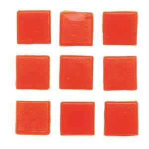 30 stuks vierkante mozaieksteentjes oranje 2 cm Rood