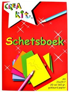 Crea-Kit Schetsboek A4 160 Gram Gekleurd