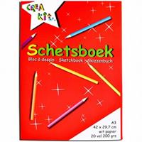 Verhaak Schetsboek A3 20 vellen 200 gram Crea-kit