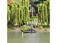 Busch H0 See mit fahrendem Polizeiboot