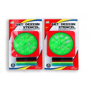 Jonotoys spiraalset Art Design rood/groen 9 delig