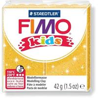 FIMO kids Modelliermasse, ofenhärtend, glitter-gold, 42 g