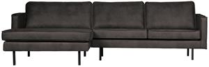 BePureHome Chaise Longue Hoekbank Rodeo links Zwart