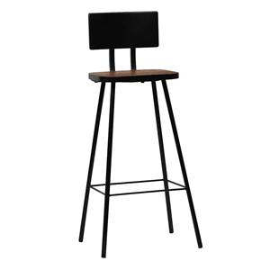 Barstoelen massief gerecycled hout donkerbruin 2 st