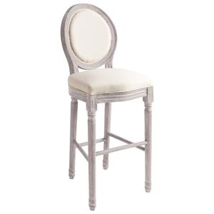 Barstoelen 48x52x123 cm linnen crmewit 2 st