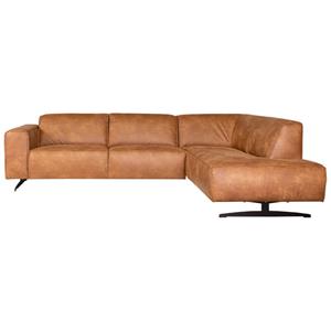 HomingXL Hoekbank Lambada chaise longue rechts leer Colorado cognac 03 2,76 x 2,10 mtr breed