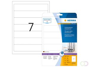 Inkjet etiketten Herma 4825 Ordner A4 192x38 mm wit papier mat 175 st.