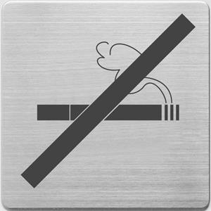 AL-450-13 Pictogram RVS 90x90x1mm - Niet Roken -