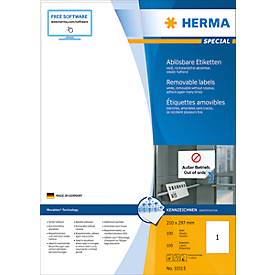 HERMA Universal-Etiketten SPECIAL, 210 x 297 mm, weiß