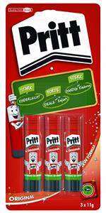 Pritt plakstift 3 x 11 g, op blister