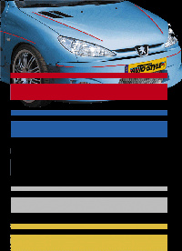 AutoStyle sticker AutoStripe Cool350 3+2 mm 975 cm zwart