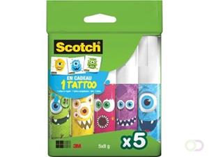 Scotch lijmstift permanent Monster, 8 g, blister met 5 stuks