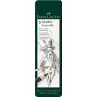 Faber-Castell Aquarellbleistifte Graphite Aquarelle, HB 2B 4B 6B 8B, 5er Set