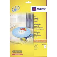 CD etiket Avery 117mm classic size 25 vel 2 etiketten per vel wit