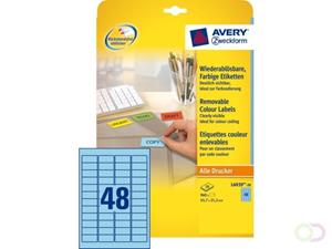 AVERY Avery Zweckform Mini-Etiketten, 45,7 x 21,2 mm, blau