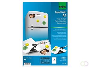 magneetpapier Sigel A4 wit 5 vel voor inkJet