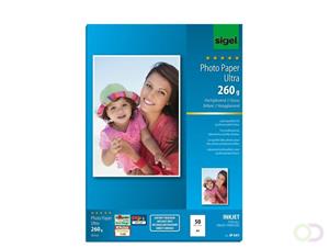 inkjetpapier Sigel A4 260grs pak a 50 vel fotopapier hoogglans superwit