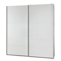 home24 Wimex Schwebetürenschrank Tyrawley I Alpinweiß 180x198x64 cm (BxHxT) 2-türig Spanplatte Modern