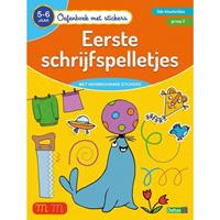 Deltas oefenboek met stickers eerste schrijfspelletjes 5 6 j.