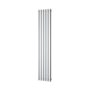 Plieger Trento designradiator verticaal met middenaansluiting 1800x350mm 814W zilver metallic 7250024