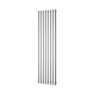 Plieger Trento designradiator verticaal met middenaansluiting 1800x470mm 1086W zilver metallic 7250041