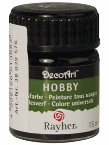 Rayher hobby materialen Hobby acrylverf zwart 15 ml Zwart