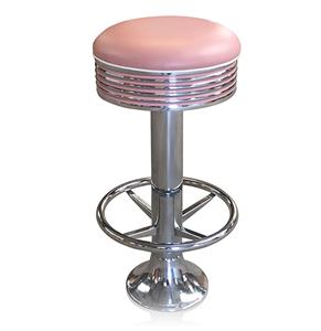 Retro Barkruk BS-27 Footring Dusty Rose