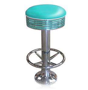 Retro Barkruk BS-27 Footring Turquoise