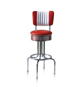 Retro Barkruk BS-28CB Rood