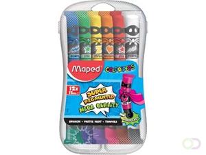 Maped plakkaatverf Color'Peps, 12 ml, 12 tubes in een plastic etui