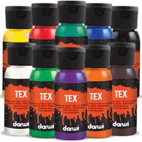Darwi textielverf Tex, 50 ml, etuivan 10 stuks in geassorteerde kleuren