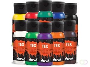 Darwi textielverf Tex, 50 ml, etuivan 10 stuks in geassorteerde kleuren