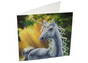 Crystal Art D.I.Y CCK-A2 - Crystal Card Kit, Sunshine Unicorn, Craft Buddy, Einhorn-Grußkarte, Bastelset