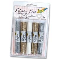 folia Glitter-Set / Glitterpulver, à 14 g, farbig sortiert