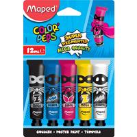 Maped plakkaatverf Color'Peps, 12 ml, 5 tubes op blister