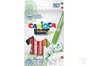 Carcioca textielstift Fabricliner, doos van 10 stuks in geassorteerde kleuren