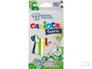 Carcioca textielstift Fabric, doos van 6 stuks in geassorteerde kleuren