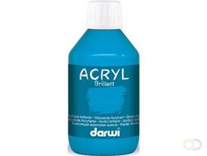 Darwi glanzende acrylverf, flacon van 250 ml, lichtblauw