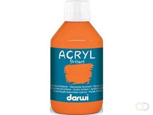 Darwi glanzende acrylverf, flacon van 250 ml, oranje