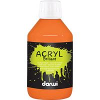 Darwi glanzende acrylverf, flacon van 250 ml, oranje